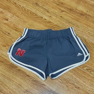 adidas Nebraska Corn Huskers AKTIV Women's gray Athletic Shorts